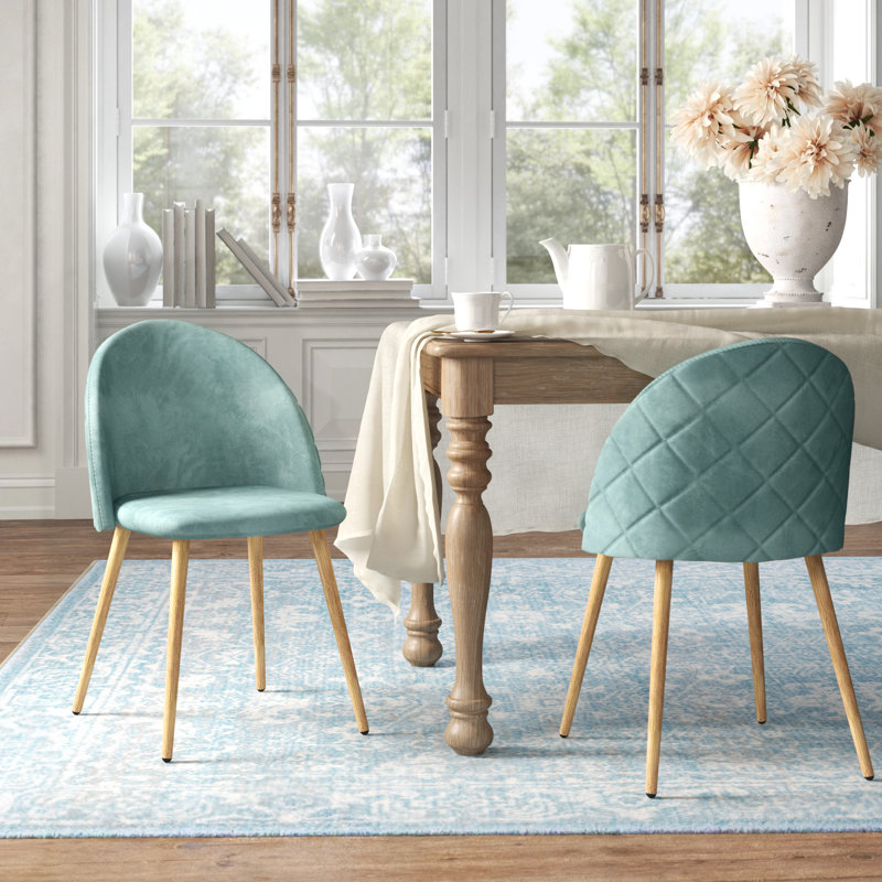 Chaise rembourrée Autaugaville, Noir, Tissu en ratine gris