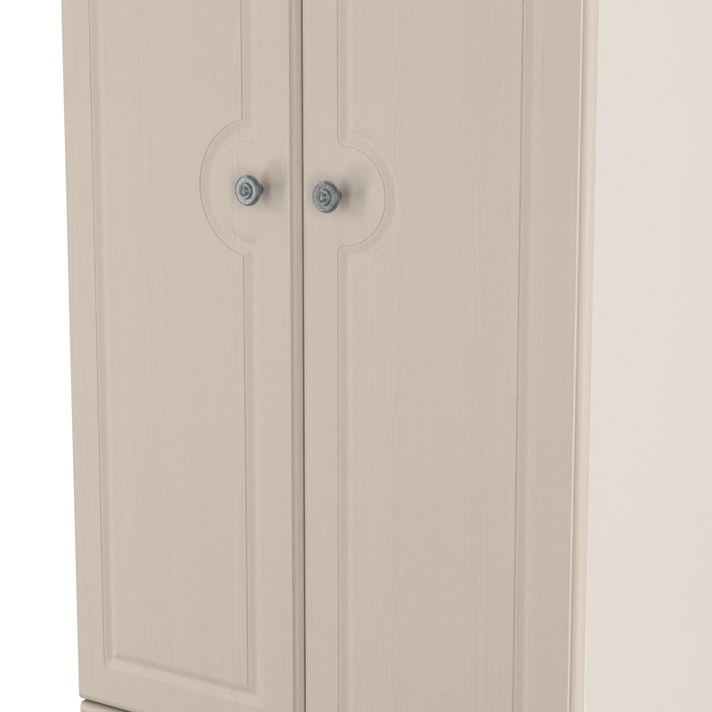 Cloninger 2 Door 2 Drawer Wardrobe, Beige