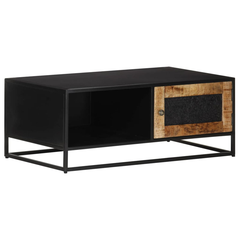 Saoirse Frame Coffee Table with Storage, Black
