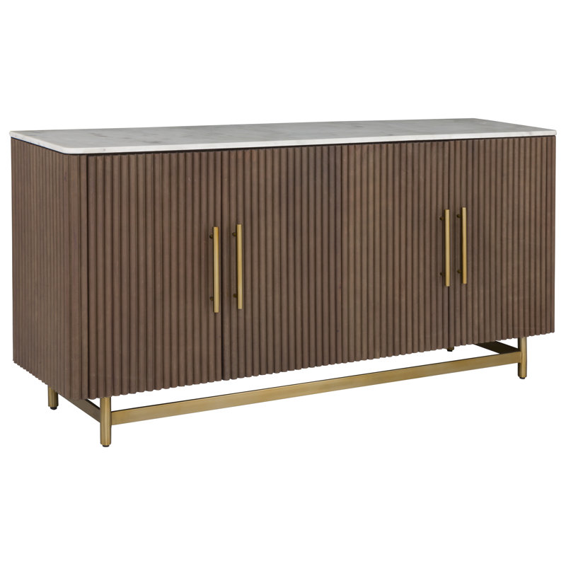 Dimitri 72'' W Credenza, Brown/White
