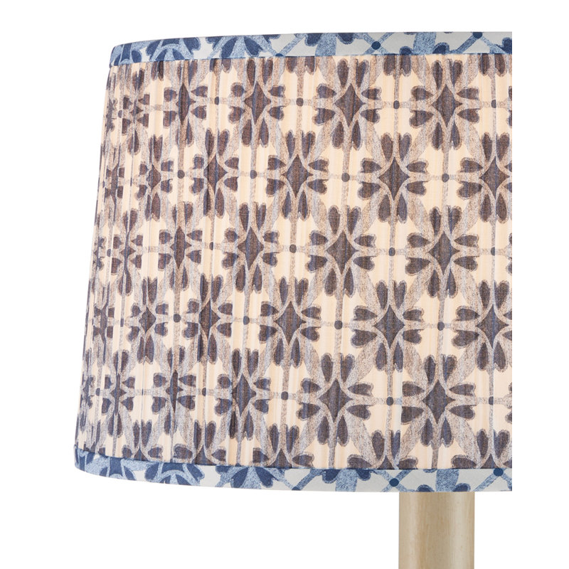 Pembrook - Tapered Lamp Shade - Large - Blue, Ivory