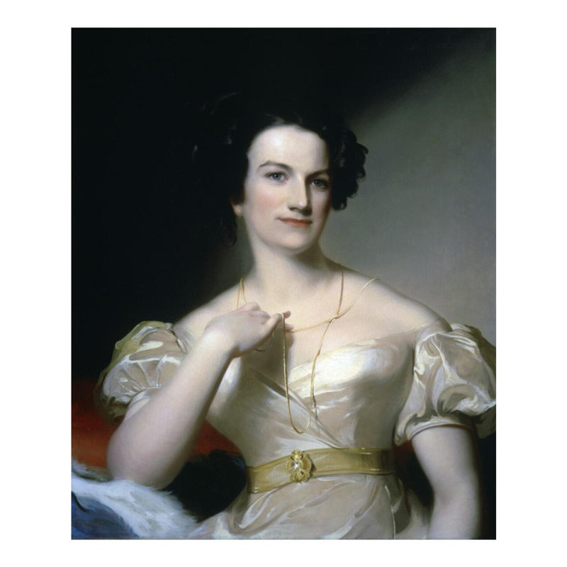 Portrait de Mme Benjamin Tevis (Mary M. Hunter) par Thomas Sully - Estampe numérique, H 40 po x l 32 po