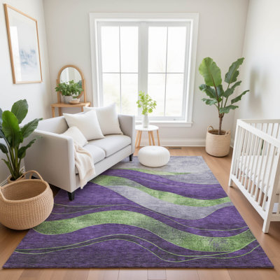 Premium Machine Washable Jakiyra AMF1892 Swirls Rug