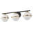 3-lamp matte black adjustable glass Vanity Light