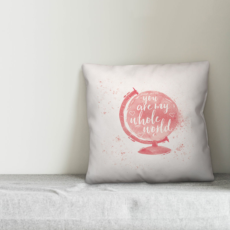  Coussin Whole World, H 16 po x l 16 po