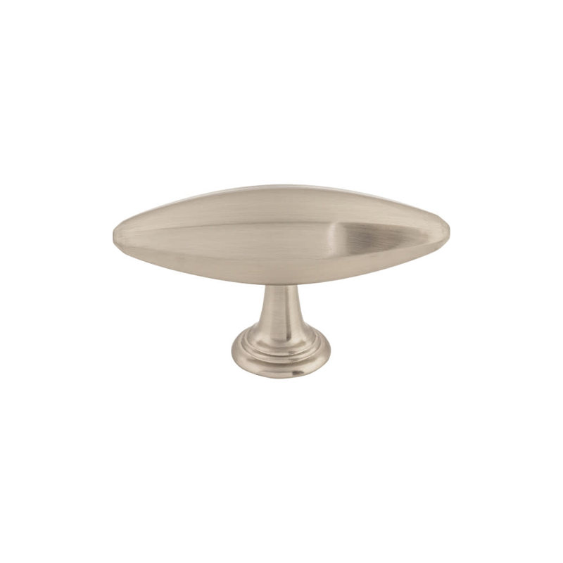 Chareau Bar Knob, Brushed Satin Nickel, 3" Length