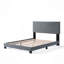 Lit plateforme tapissier en lin-1358520-1358521