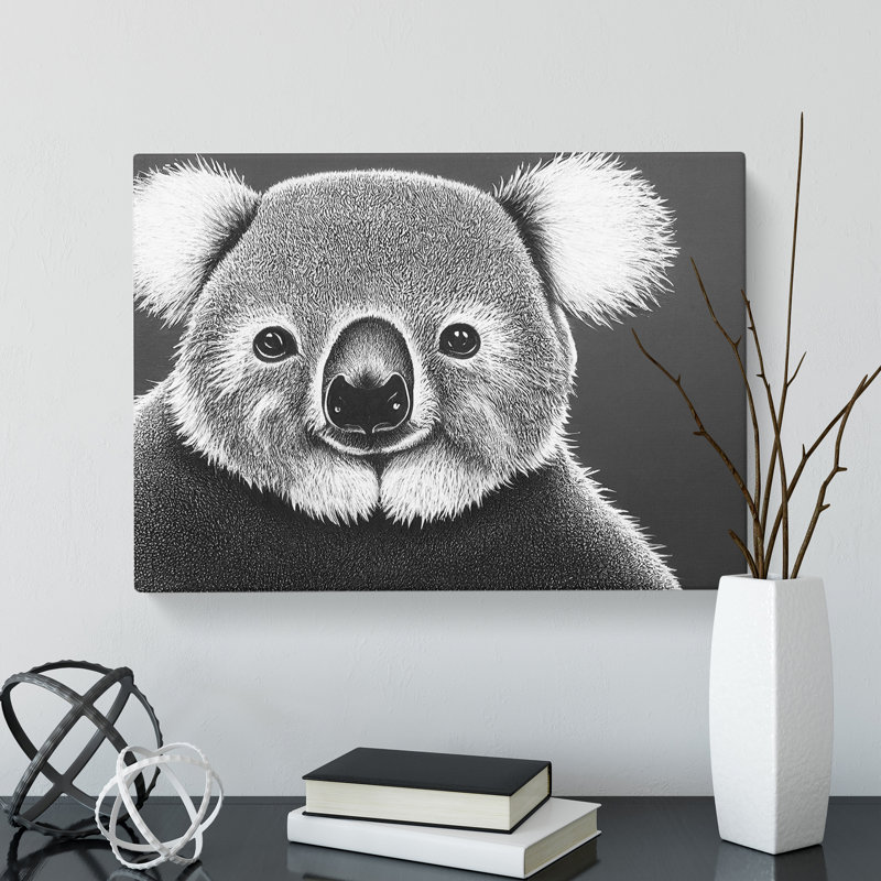Monochrome Koala Bear Vol.6 - Wrapped Canvas