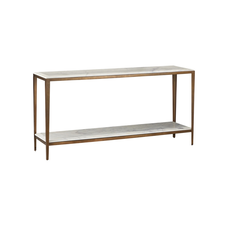 Oblique 60'' W Marble Console Table