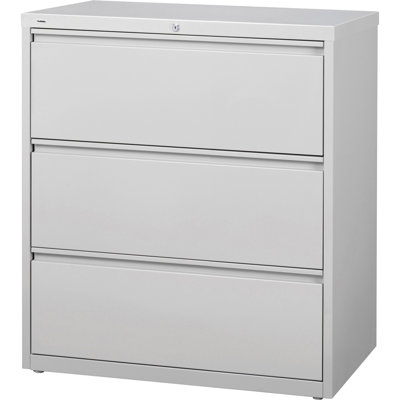 Lorell Fortress 3Drawer Putty Lateral FilesPutty