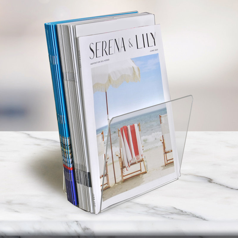 Clear Acrylic Medium Rectangular Pedestal File Holder