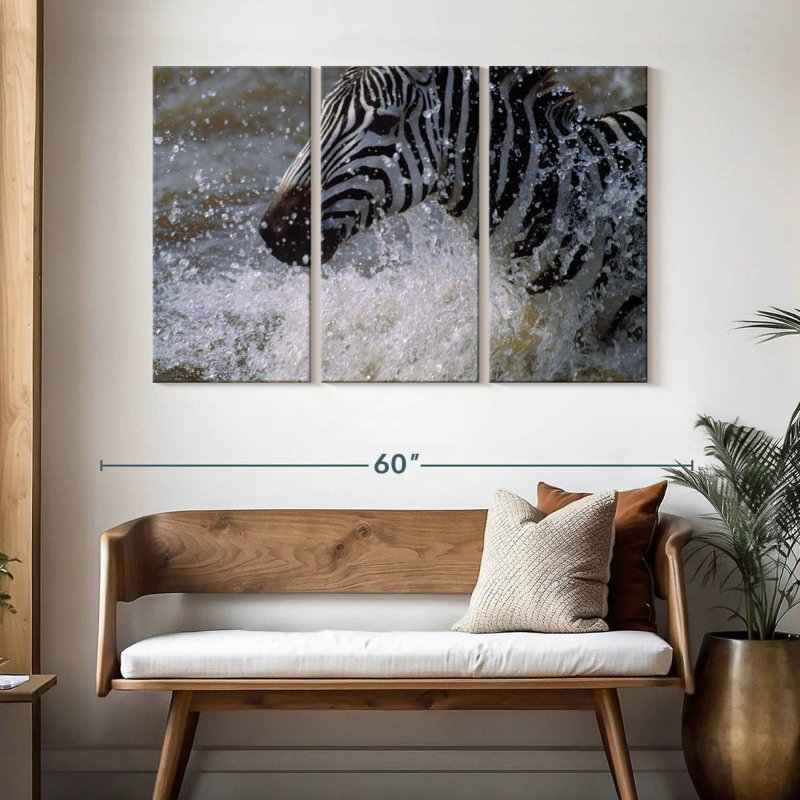 Brampt Zebra Splash, 32" H x 50" W