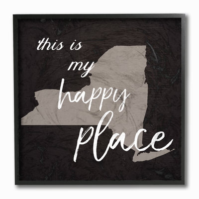 «This Is My Happy Place New York» par Daphne Polselli, reproduction d'art textuel