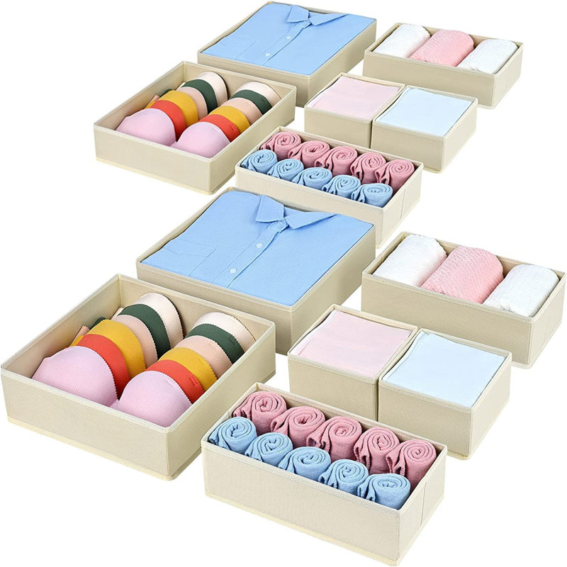 Mileena Multi-Purpose Drawer Organizers, Beige