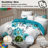 California King Size Comforter Set 9 Pieces, All Season Luxury Bed in a Bag for Bedroom, With Matching Curtains, Soft Microfiber, Sapphire Flower-116416209