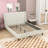 Upholstered Platform Bed Frame with Headboard-1653657286