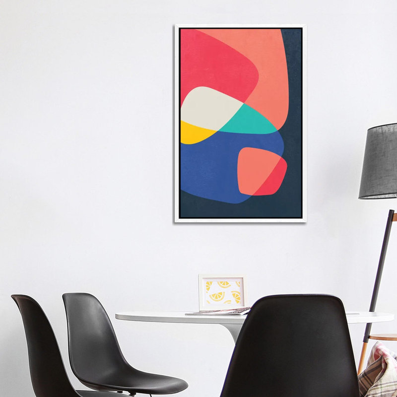 Corner 1 Piece Wall Art on Canvas, 101.6cm H x 66.04cm W x 3.81cm D, White Floater Framed