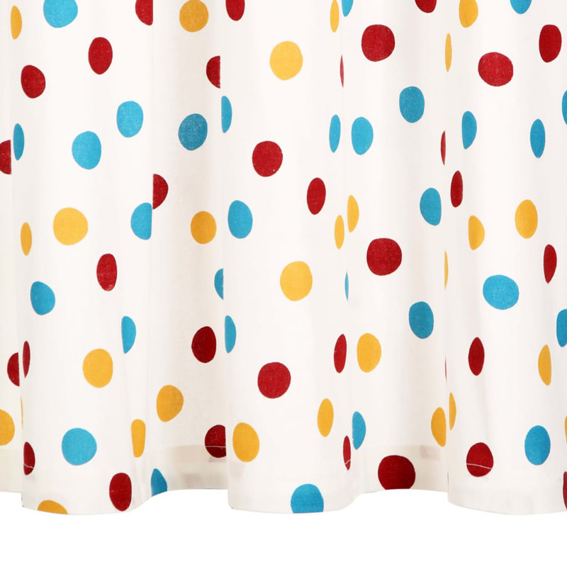 Nunes Cotton Room Darkening Curtain Pair, Blue/Yellow/White, 140 W x 245 D cm