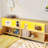 Extendable Twin Daybed to Double with Storage Headboard, LED Light & Charging Station, Natural-129936554