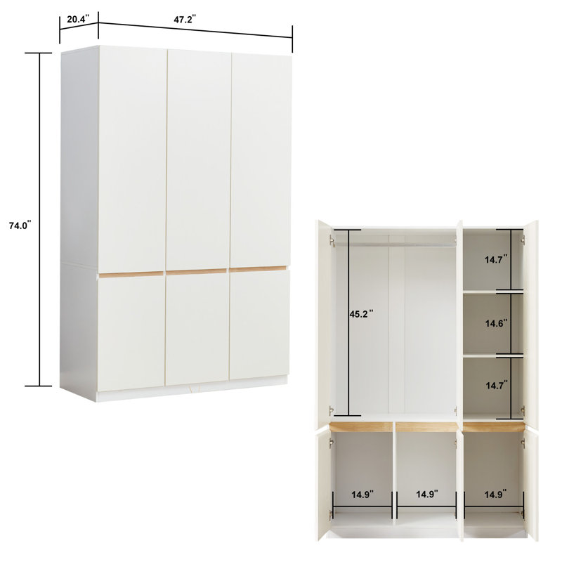 Armoire de rangement 74 po H 74 po