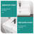 White Ceramic Rectangular Sink - 21X12 Inch Wall Mount Bathroom With Single Faucet Hole And Overflow, Stain , Modern Chic Resistance, Impressive Design