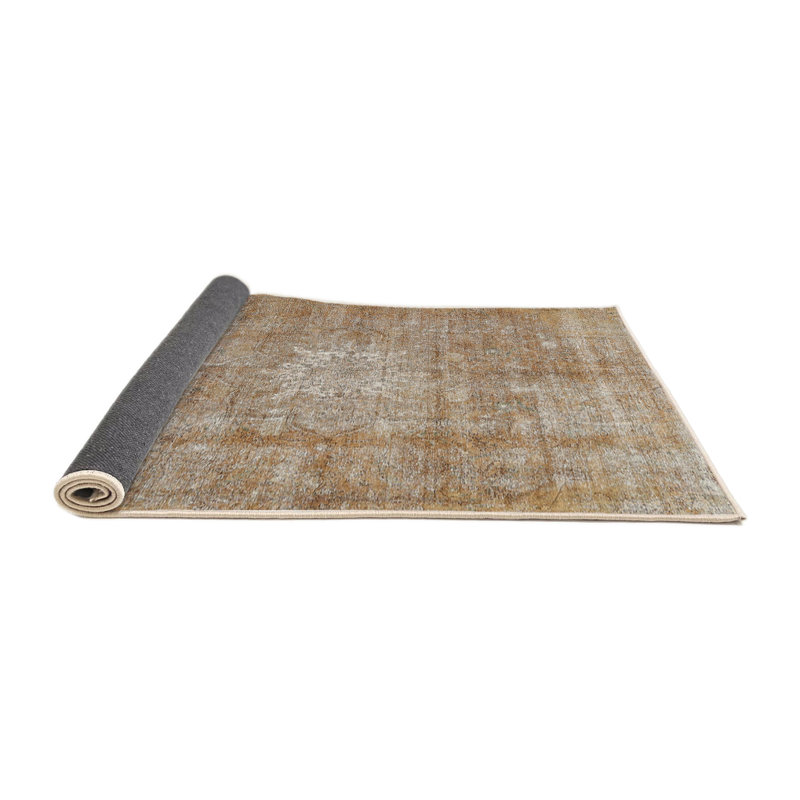 Tapis oriental en laine brun moyen, Rond 7 pi