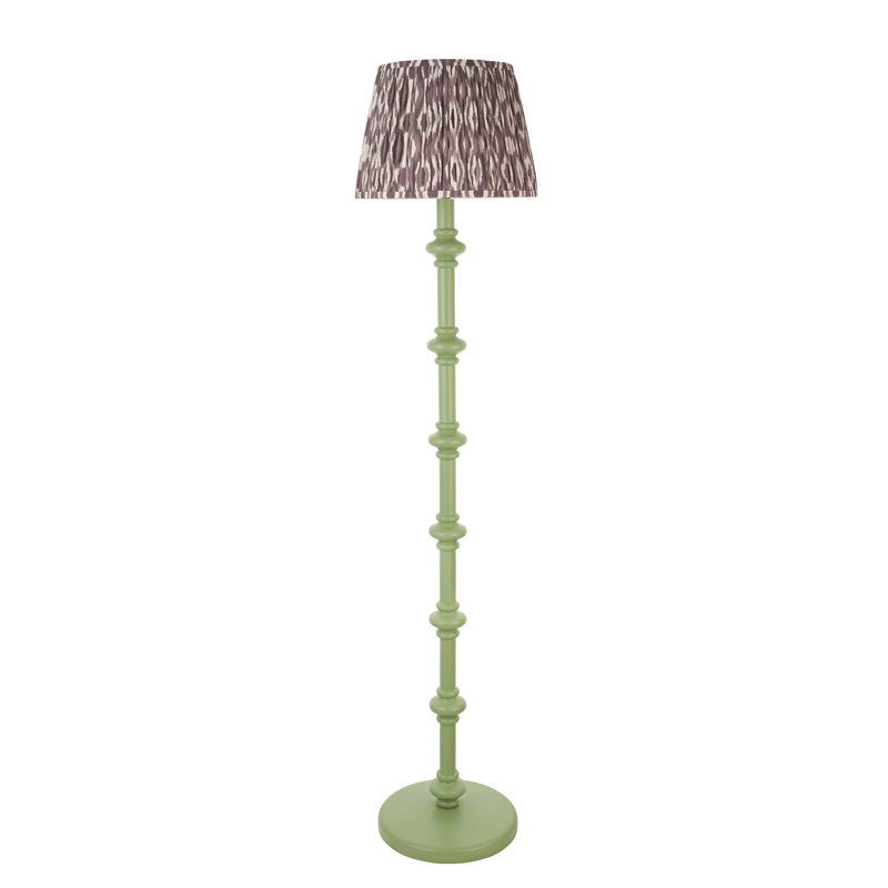 Carnaby 158cm Traditional Floor Lamp, Green, Grey/White