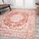 Lesak Ornate Medallion Machine-Washable Orange/Cream Rug