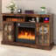 TV Stand Cabinet with 2000W Electric Fire, Suitable for TVs up to 50", 10 Flame Colours-1676240871