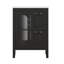 Meuble-lavabo de salle de bain 24 po avec lavabo en céramique, 1 porte en verre, 2 tiroirs à fermeture douce et tablette réglable-114292029