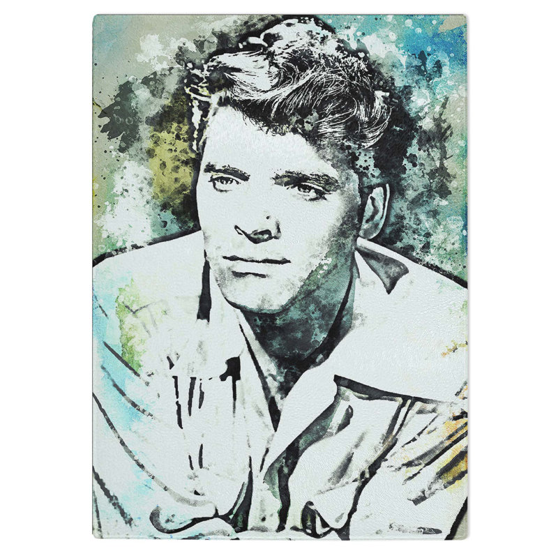 Tempered Glass Burt Lancaster Chopping Board, 20 cm W x 28.5 cm L