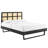 Modway Sidney Cane and Wood Platform Bed with Angular Legs-1333490573-1333490675