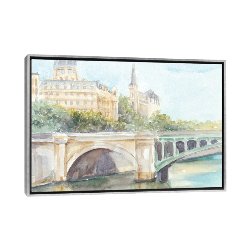 Français Bridge Study IV par Ethan Harper-reproduction d’art, H 32 po x l 48 po x 1,5 po, Toile avec cadre argenté