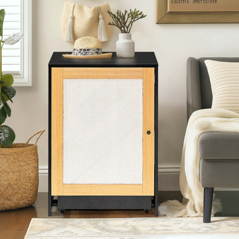 Enceinte de litière pour chat, toilette cachée pour chat, table de bout pour chat, litière avec porte en sisal