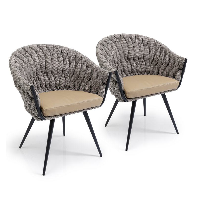 Knot Upholstered Dining Chair, Grey