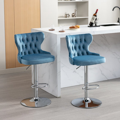 Lizetta Swivel Upholstered Adjustable Height Counter Stool