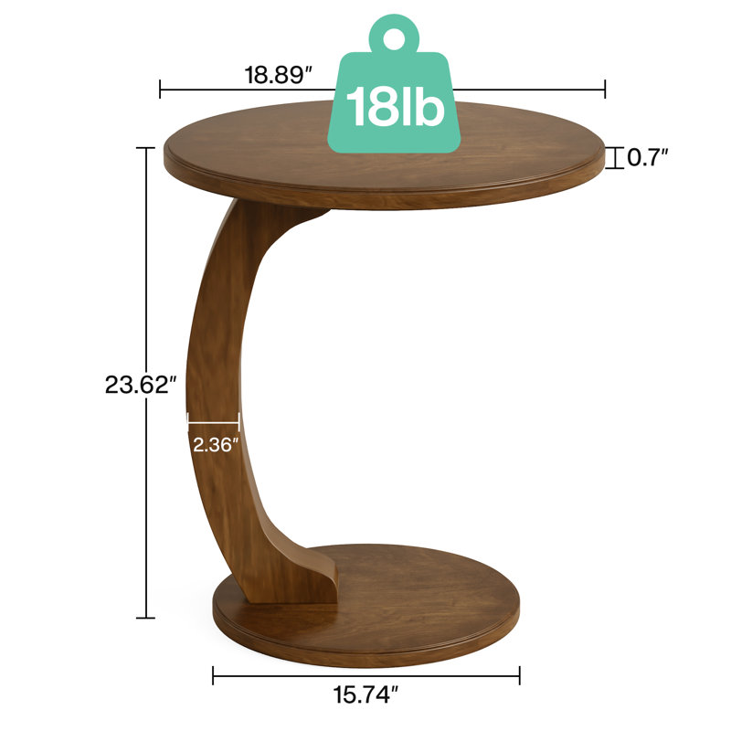 Evelinda End Table, Walnut