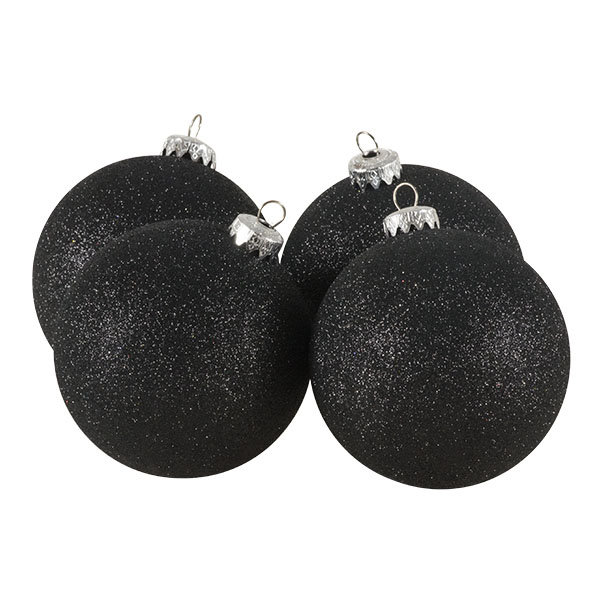 10cm Ball Ornament, Black
