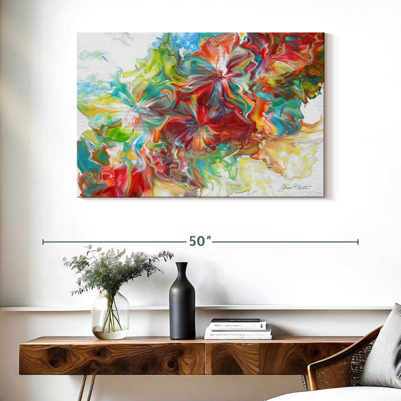 Avery Abstract Pouring X, 26" H x 39" W