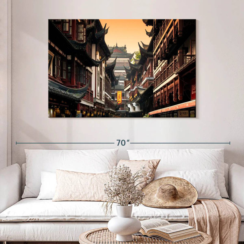 Ravi architecture dans le jardin Yuyuan, H 32 po x l 48 po