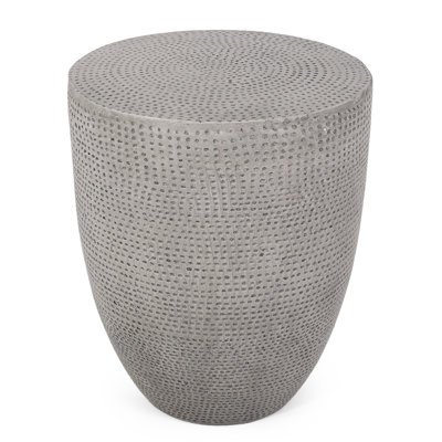 Chic Modern Side Table With Lightweight Concrete Frame For Home Spaces Portable Garden And Pool Area