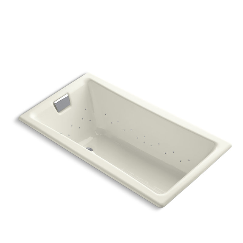 Tea-for-Two 60" x 32" Undermount Air Bathtub, Beige, Biscuit