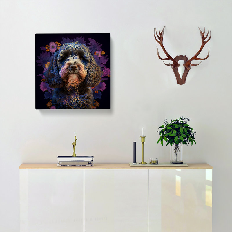 Cockapoo Ornamental Art - Print, 35cm H x 35cm W x 3cm D
