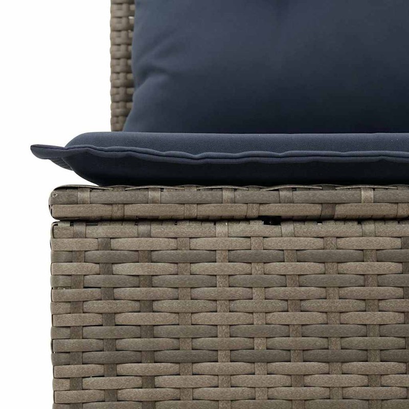  Ensemble de canapé de patio 8 pièces avec coussins en rotin de polyester gris (États-Unis seulement)