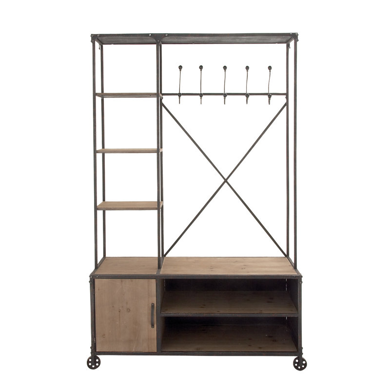Bartlett Hall Tree 44'' Wide with Shoe Storage