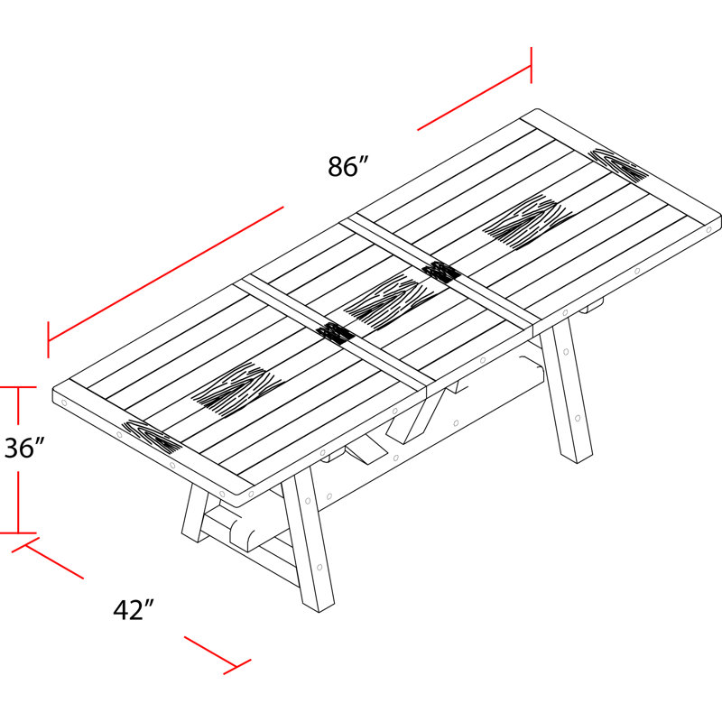 Coelho Extendable Solid Wood Base Dining Table