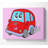 Car With Face Smokey Pink - Wrapped Canvas Print-1241889422