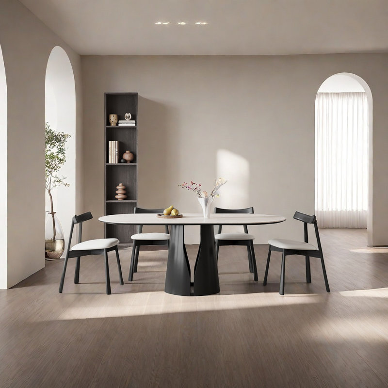 Table de salle à manger Modern Italian RockSlab, 5, H 29,5 po x L 55,1 po x l 31,5 po