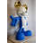 Abstract & Geometric Chic Blue and White Giant Mouse Resin Statue 31" x 15" x 48"H