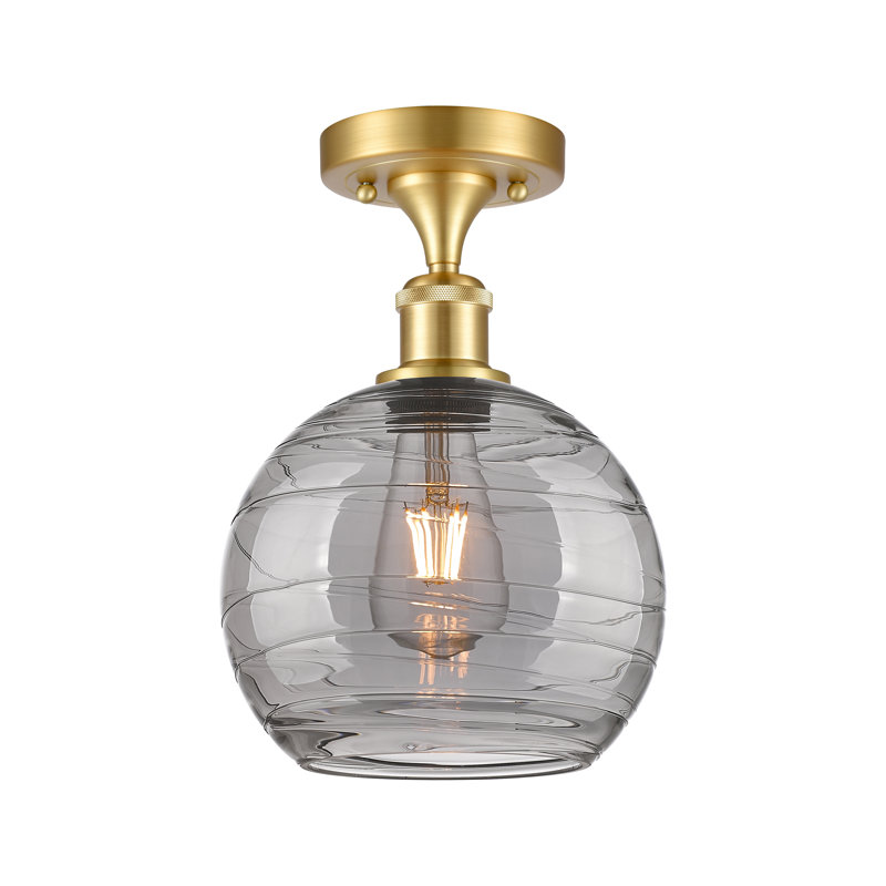 1 - Light Semi Flush Mount, Gold, 11.13" H x 5.88" W x 5.88" D
